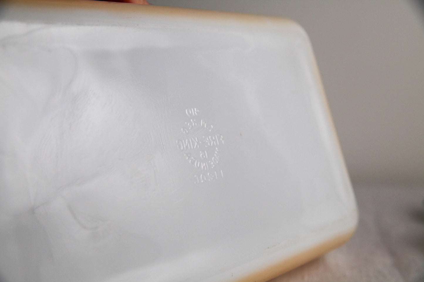 Fire King / Anchor Hocking casseroles - round and rectangular - pearl lusterware iridescent glaze